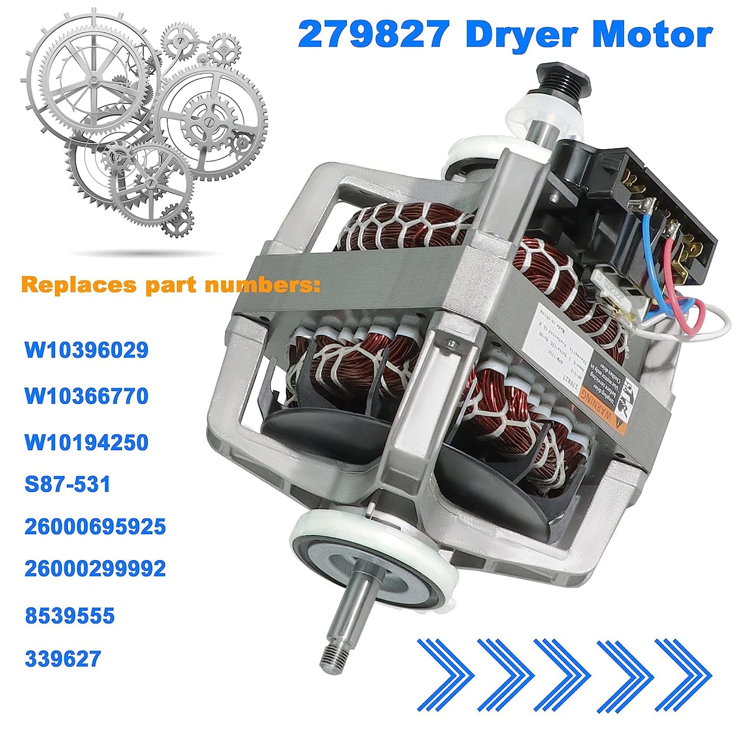 Dryer Drive Motor 279827 3388235 337099 337100 W10194250