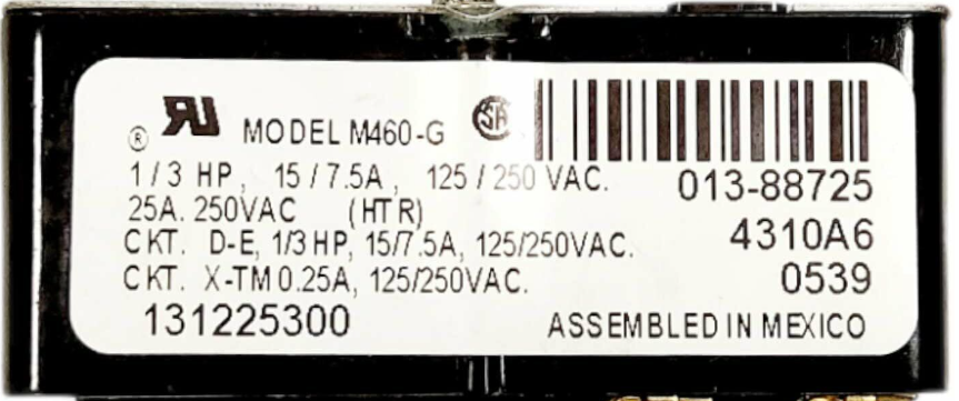 M460-G 131225300 Dryer Timer 131225300 406776